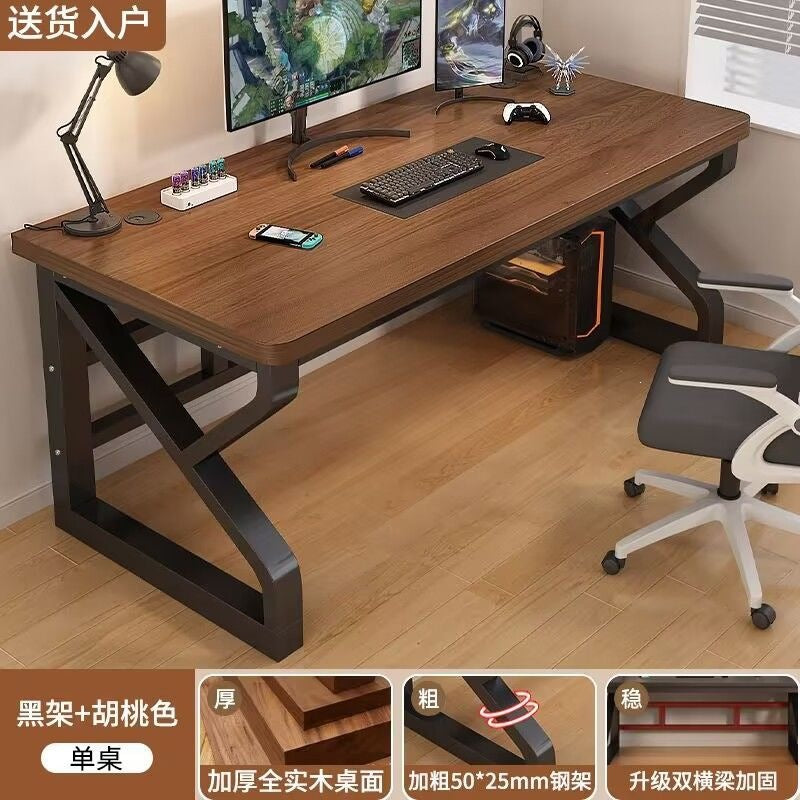 Solid wood desktop computer desk, gaming desk, student study desk, home bedroom desk, small apartment office desk