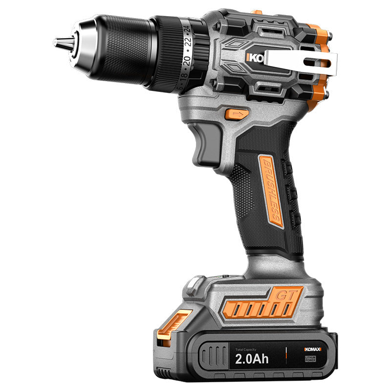 Cordless drill pistol drill household high-power impact drill tool multifunctional brushless lithium battery hand drill electric screwdriver