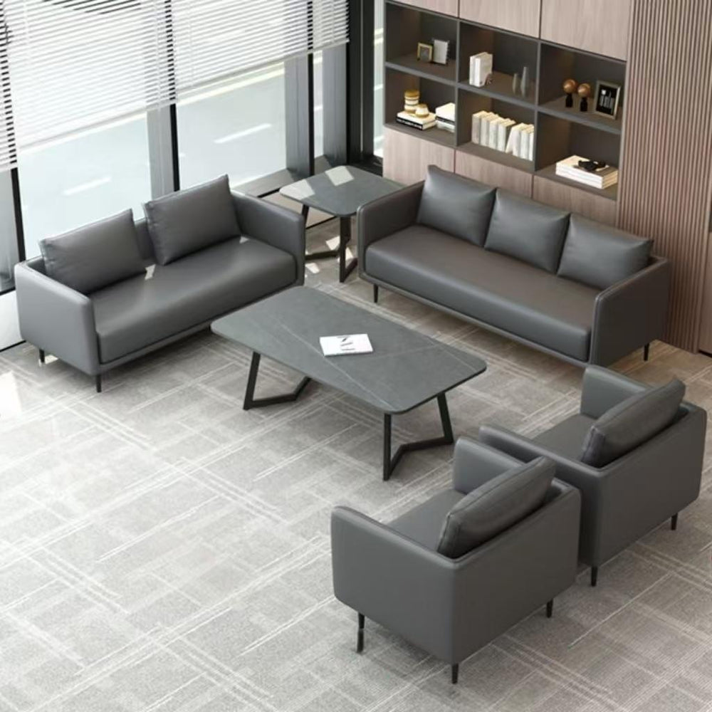 Luxury office sofa set for 4s dealerships: minimalist modern business reception, meeting, and lounge area - available in single, double, and three-seater configurations
