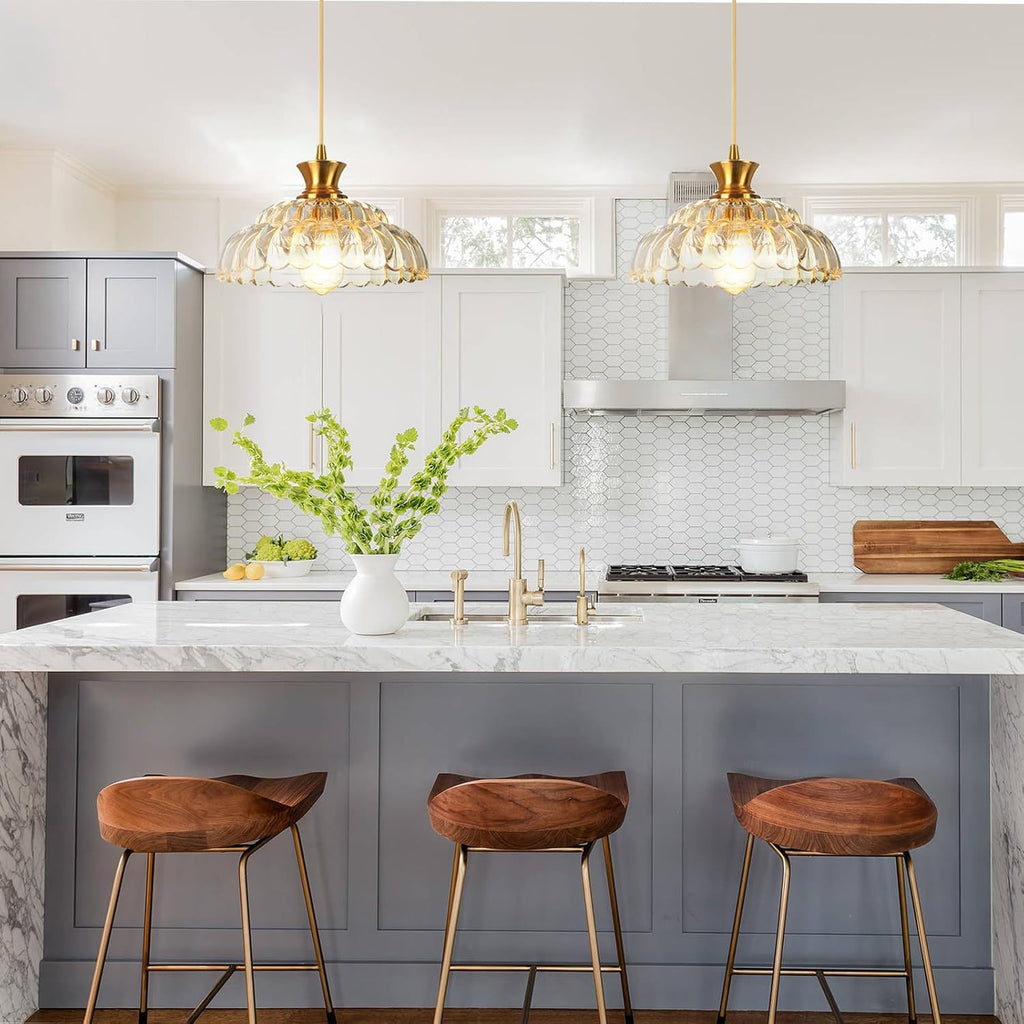 Cross-border modern glass chandelier retro lighting glass fixture for kitchen island dining room bedroom foyer entrance