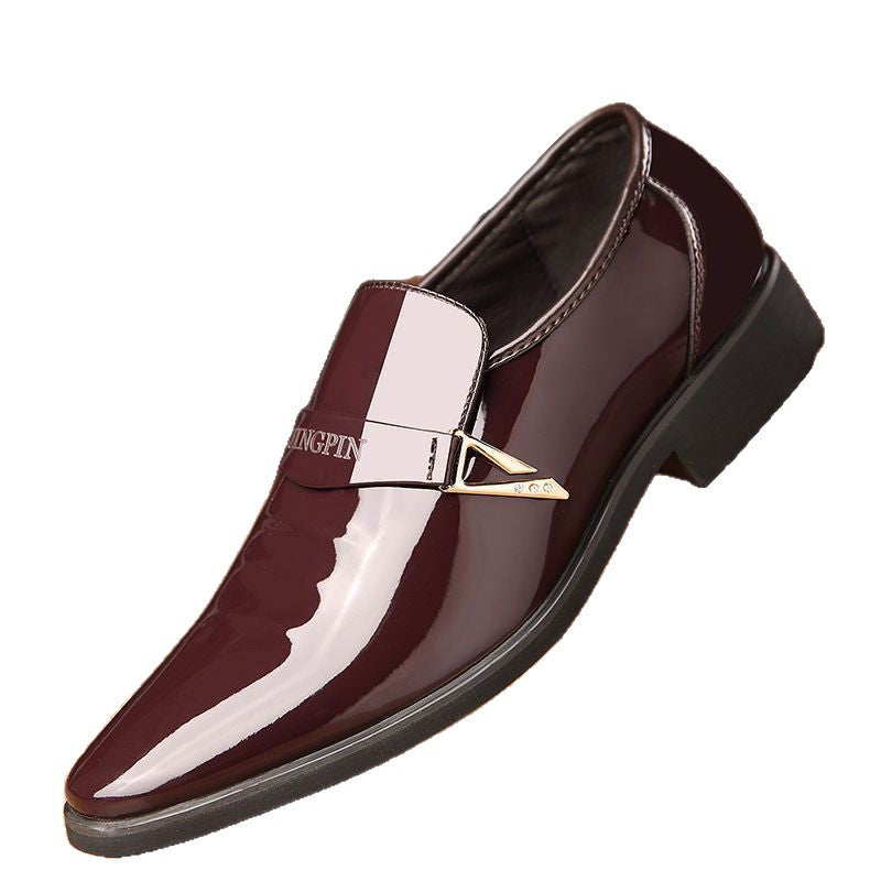 【100% full grain leather】men's leather dress shoes - business formal, casual, soft sole, breathable, slip-on work shoes