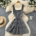 French chic sleeveless a-line dress - women's summer korean style high-waisted slimming versatile elegant work dress