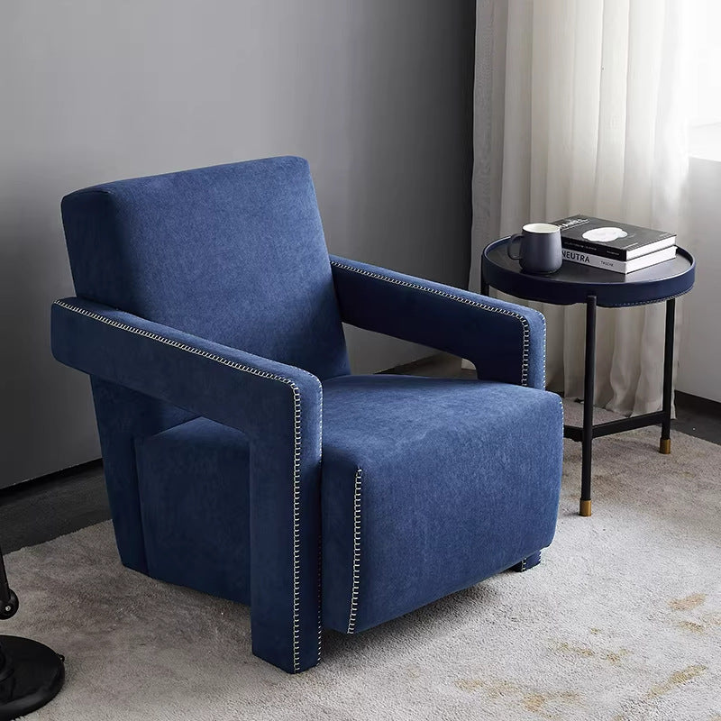 Designer ulder single sofa chair - artistic, comfortable fabric armchair for home living room - sturdy and durable