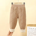 School uniform essential: autumn/winter kids' cotton pants - boys' warm & cold-proof trousers, three-layer fleece-lined & extra thick girls' leggings