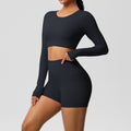 fashionpure color double-sided nylon brushed with chest pad yoga suit sports running fitness two-piece set for women