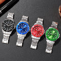Steel band men's quartz watch - submariner style, business fashion, alloy men's watch - factory direct, in stock