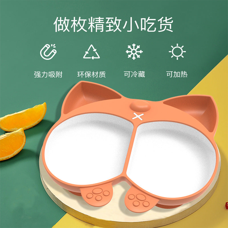 bestseller: divided silicone feeding plate, shatterproof, food-grade, with suction cup – baby feeding utensils and maternal & child products