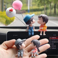 Car couple kissing doll ornament cartoon figurine car cute dashboard creative ornament car interior decoration