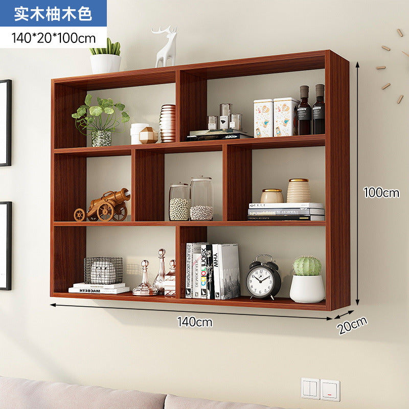 Solid wood storage cabinet wall wall cabinet wall shelf wall shelf wall-mounted bookshelf wall-mounted wall locker creative shelf