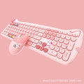 Mofii sky high paw patrol plus wireless 2.4g keyboard and mouse set - cute cartoon design in girly pink