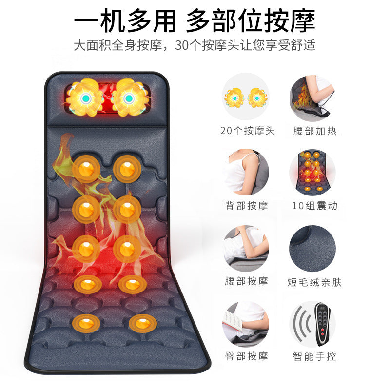 Kneading vibration hot compress massage mattress for home massage chair cushion gift cervical spine massager dropshipping massage pillow