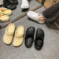 New women's anti-slip, anti-fall summer outdoor closed-toe slides, minimalist clogs, soft sole sandals, solid color, versatile, wholesale