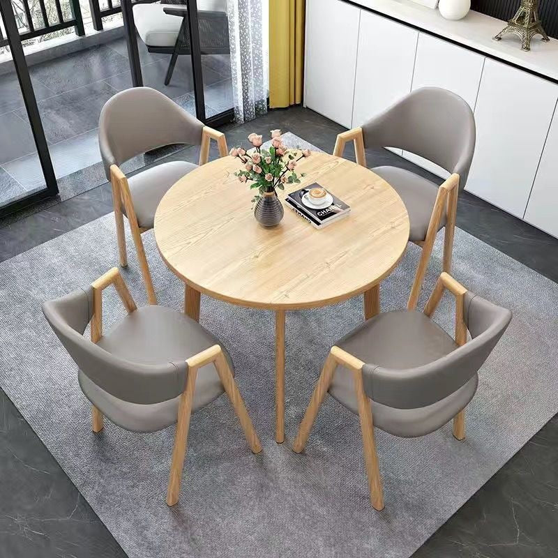 A brief discussion on table and chair combination coffee shop milk tea shop round table office casual small apartment dining table scandinavianfor home