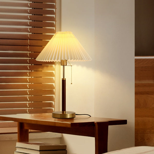 [Wow] Bedside lamp, bedroom lamp, pleated decorative night light, ash log, medieval book, tenant atmosphere light