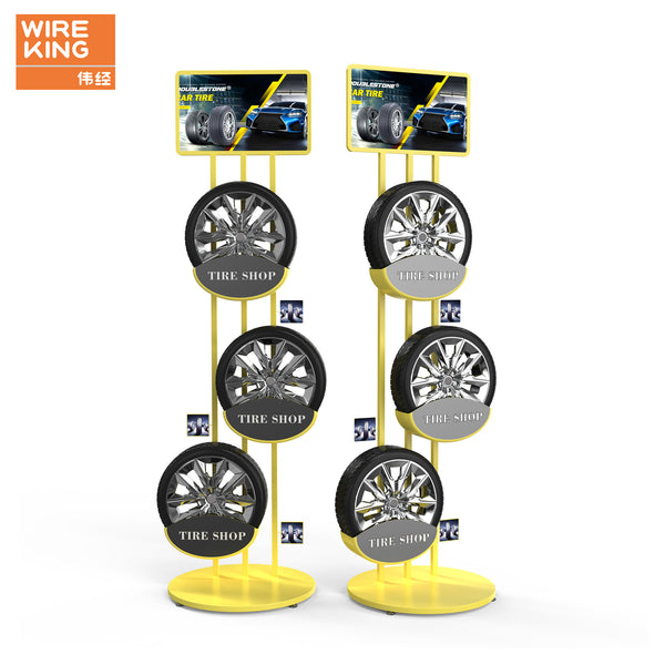 Tire display stand Auto parts store Accessories display stand Metal multi-layer display stand Car beauty tool stand 4S store display stand