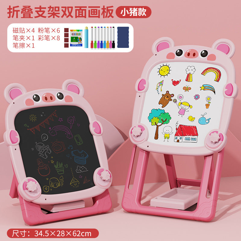 Children's drawing board for home infant writing board baby doodle double-sided handwriting board erasable blackboard drawing toy