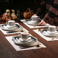 Showroom table tableware ornaments geometric bone china dinner plate scandinavian western food decorative plateaccessible luxury plate suit