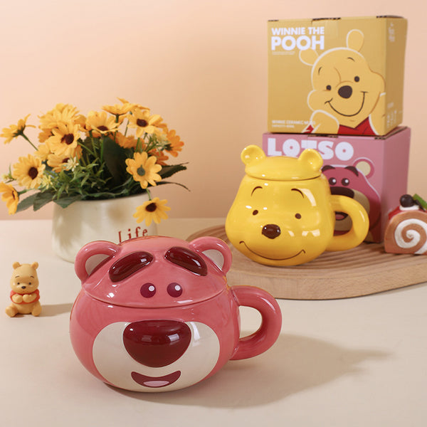 Strawberry bear water cup ceramic cup office lady cute souvenir coffee cup high value mug batch