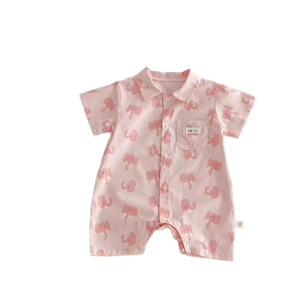 Summer clothes for baby boys, new arrival baby full moon super cute khaki outwear short-sleeved summer thin khaki