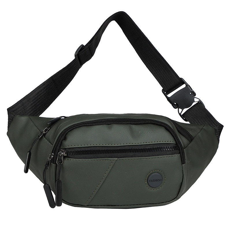New men's fanny pack outdoor shoulder messenger bag change mobile phone fanny pack multi-pocket business go out breast bag wholesale