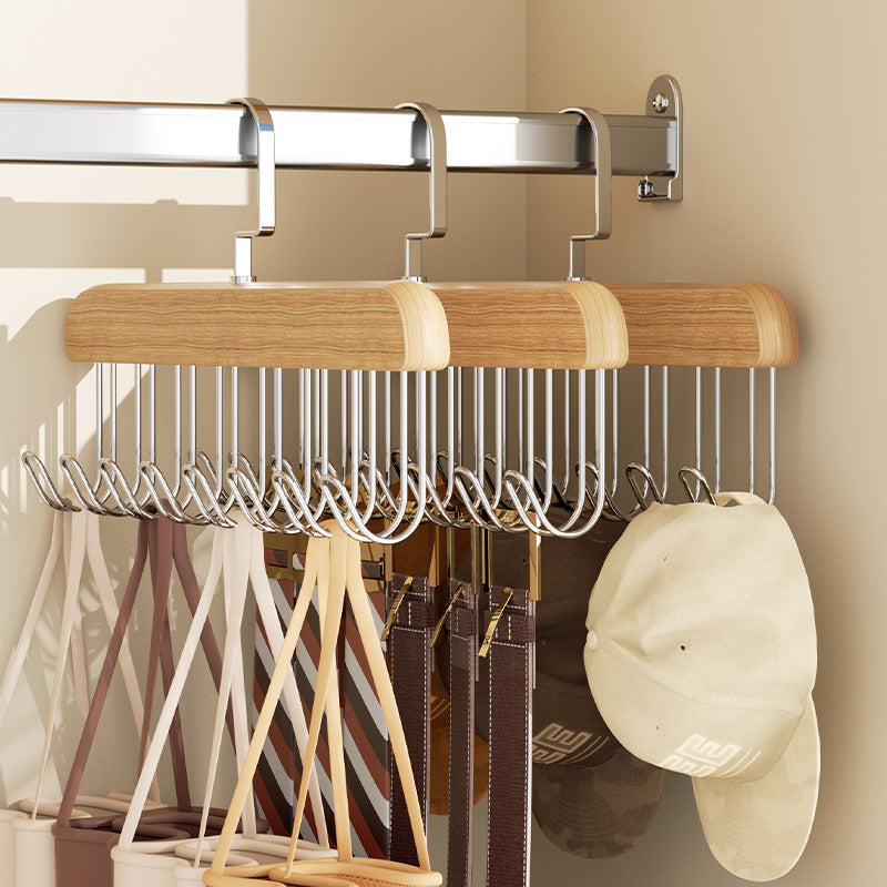 Sling hanger wooden sling hook bold bag storage multi-functional hook tie vest underwear hanger