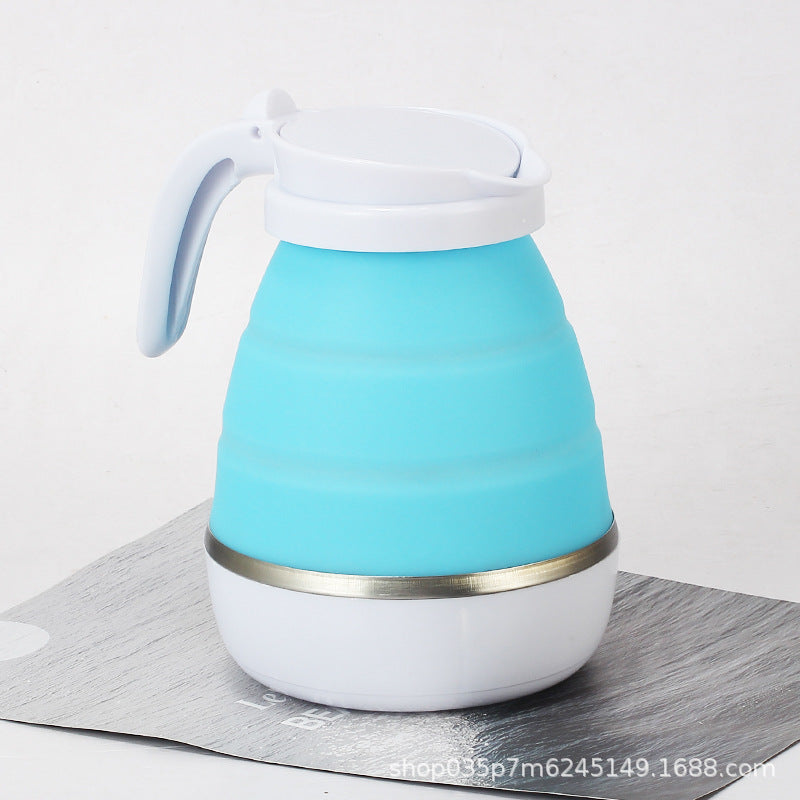 Silicone collapsible kettle - portable electric kettle for travel, business trips, dorms - small electric kettle - us plug - cross-border e-commerce