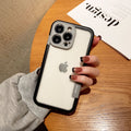 Suitable for iphone17contrast color silicone frame mobile phone case apple 15 lens all-inclusive gradient heat dissipation 14 protective case