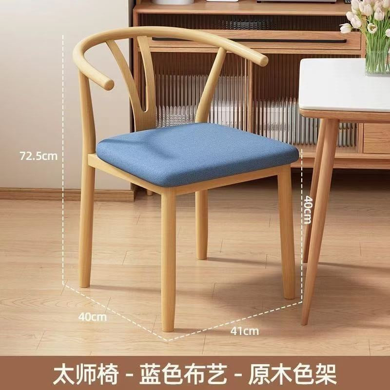 Taishi chair back chair for home dining chair modern casual commercial dining table horn restaurant stool backrest iron tea chair