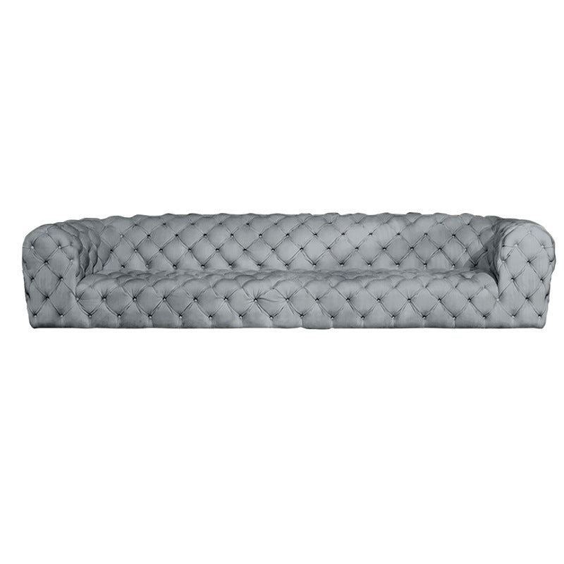 Foshan italian light luxury nubuck leather sofa american stylecasual living room nubuck velvet full buckle sofa furniture wholesale