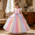 Amazon kids' formal dresses, tulle flower girl dresses, wedding dresses, hostess dresses, runway dresses, color gradient princess dresses - in stock & wholesale