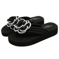 Summer outdoor anti-slip parent-child flip-flops: girls' sandals with floral design, stylish mother-daughter flip-flops for toddlers