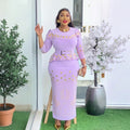 african women's fashion fashionexport heavy industry hot diamond dress  plus size hip lift slimming lookdress