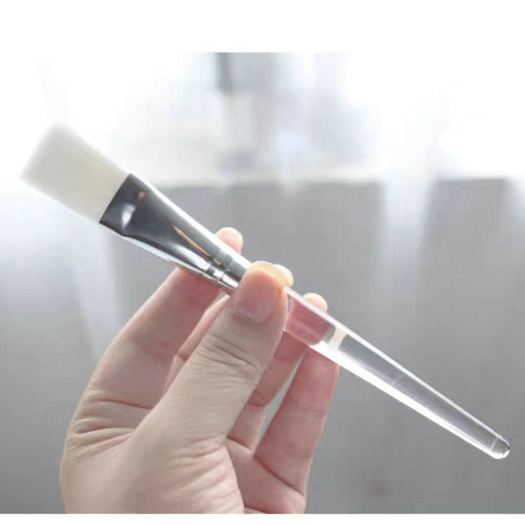 Miss rose beauty mask brush adjustable mask brush translucent white hair brush length 16cm mask brush factory wholesale