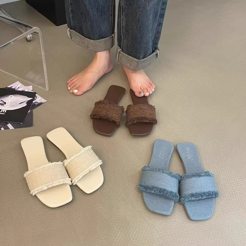 Fairy wind summer retroelegant cross strap roman shoes beach shoes soft bottom open toe one strap sandals women
