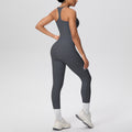 New arrival cross-border brushed back tight i-shaped back flap pocket pants yoga suit sports running fitness two-piece set