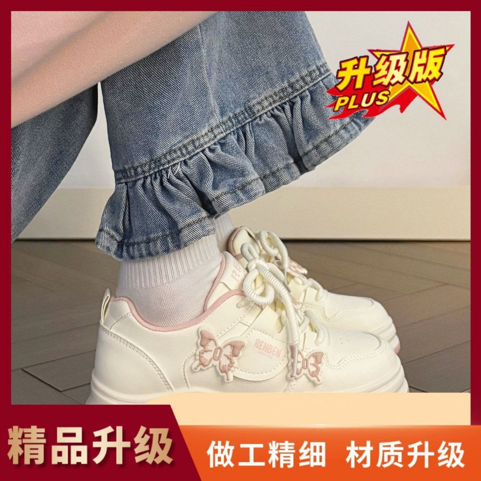 Girls' casual shoes - versatile & stylish - new spring/autumn  collection - kids' athletic shoes - butterfly design - student sneakers