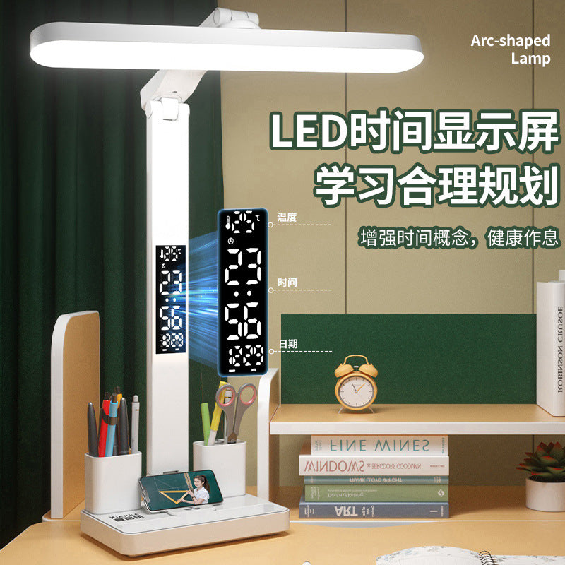 Source clock children's eye protection desk lamp learning reading lamp anti-myopia college student rechargeable desk work lamp