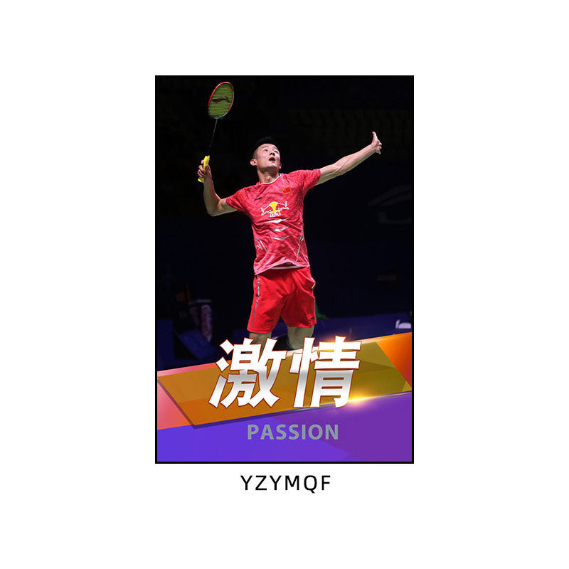 Badminton hall star poster mural Li Zongwei hanging painting ball sports stadium Lin Dan Chen Yufei decorative painting