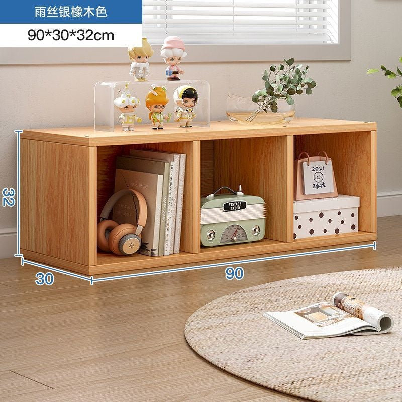 Balcony bay window storage cabinet storage rack cabinet storage cabinet plaid cabinet floor-standing single-layer low cabinet bookshelf for home bookcase