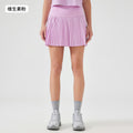 Luxtre new water-cooled cooling stretch fashion pleated skirt with double-layer anti-exposure three-quarter length sports skort dk383
