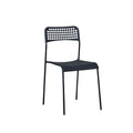 Modern minimalist plastic chair with backrest, portable and stackable dining chair for food stalls, hollow-out design for office reception and negotiation