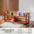 Solid wood storage rack small table antique rack tea set purple clay pot storage rack office desk tea table storage desktop
