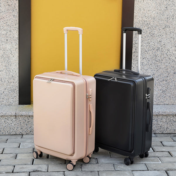 Yongsheng front open cover boarding case high value suitcase women's 24 inch password travel bag universal wheel trolley case