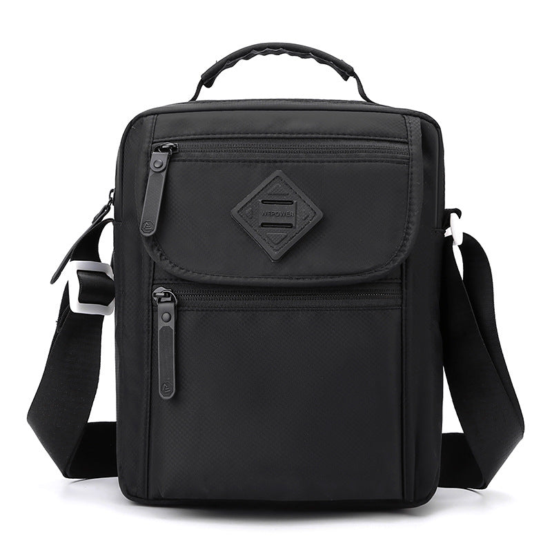 Shoulder bag men's versatile new large-capacity casual satchel nylon cloth shoulder bag men's portable small square bag