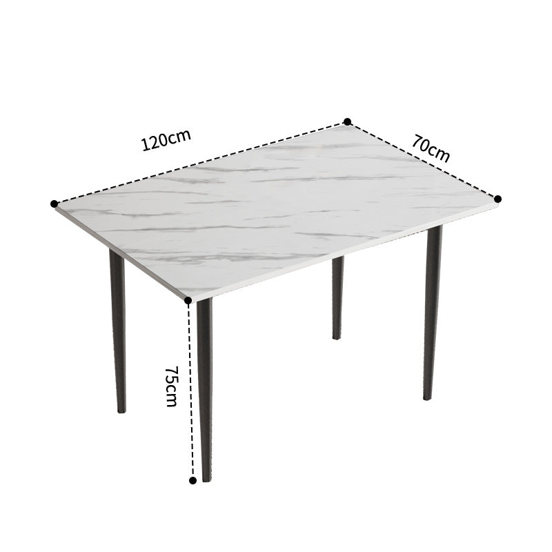 Factory direct italian rock slab dining table - minimalist luxury black & white modern designer desk/office table
