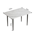 Factory direct italian rock slab dining table - minimalist luxury black & white modern designer desk/office table