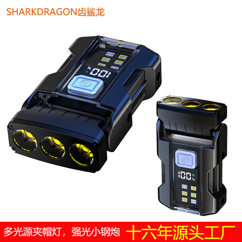 Cross-border new keychain light Type-C charging outdoor highlight small steel cannon dual light source strong light mini flashlight