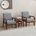 Single sofa simple living room rental small sofa popular bedroom mini double three-person small solid wood sofa chair
