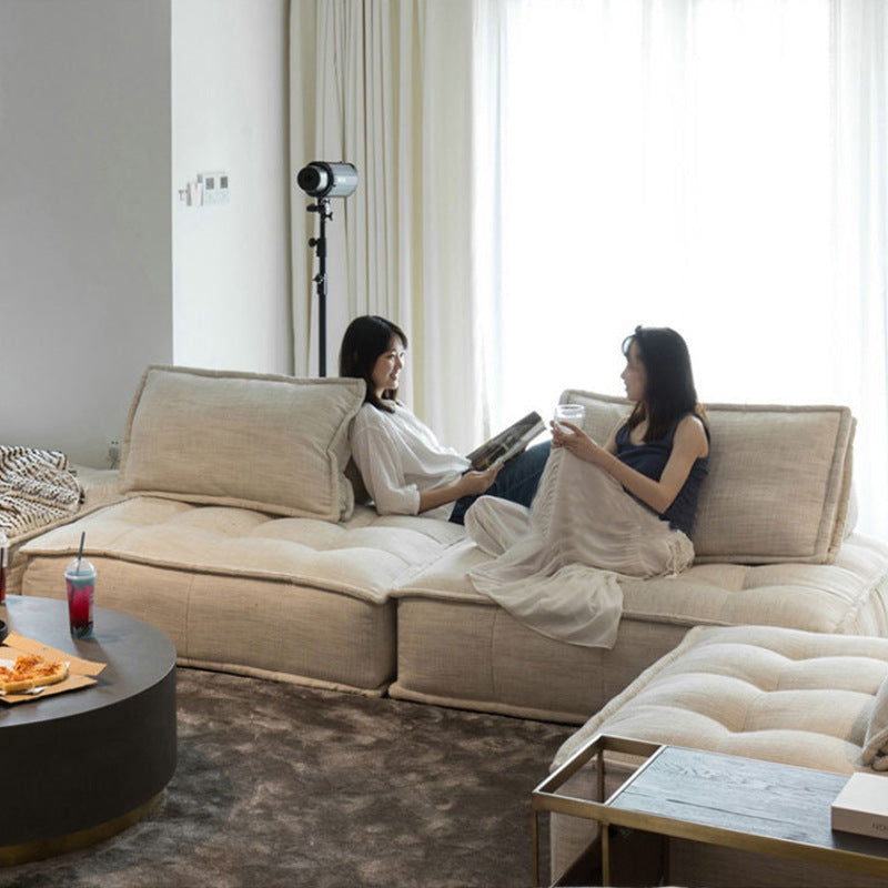 Piedmont tofu block sofa scandinaviancasual living room genuine leather single sofa small apartment leather modular sofa