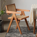 Tall cherry wood color ash real rattan